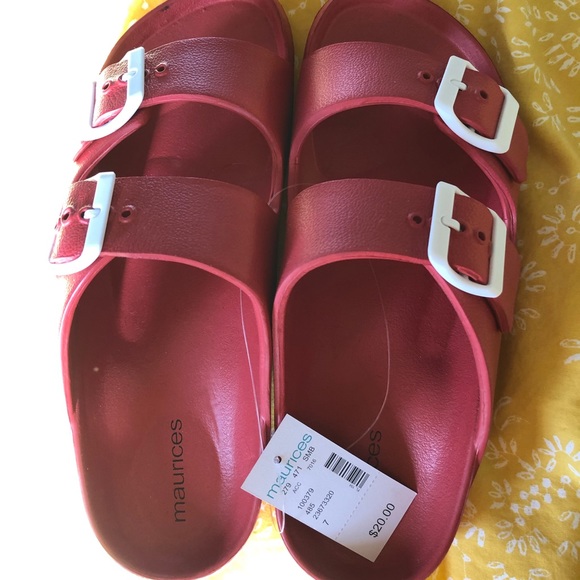 NWT Red Strapped Sandals - Picture 6 of 6